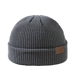 W-Label Knit Beanie - Stretchy, Ear-Protecting Skull Cap for Outdoor Sports & Casual Wear, Machine Washable