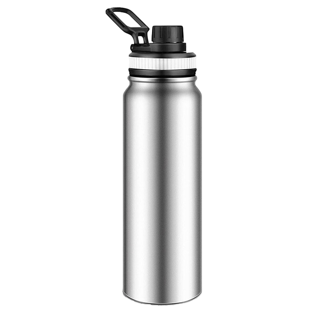 Steel Water Bottle for Men and Women , outdoor for hot and cold water steel color